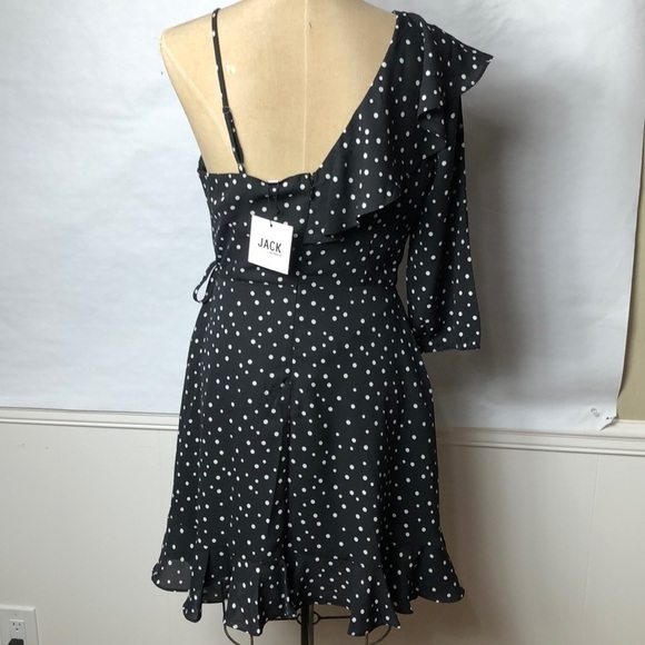 NWT Jack by BB Dakota one sleeve polka dot dress - Picture 6 of 8